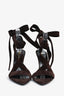 Saint Laurent Brown Suede Criss Cross Stap Sandal Size 37.5