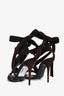Saint Laurent Brown Suede Criss Cross Stap Sandal Size 37.5
