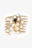 Christian Dior Faux Pearl Logo Cuff Bracelet