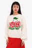 Gucci Cream/Red/Green 'Beverly Hills' Sweatshirt Size XXS