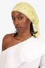 Max Mara Yellow/White Silk Printed Scarf