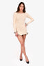 Same Cream/Black Ruffle Trim Long Sleeves Dress Size S
