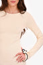 Same Cream/Black Ruffle Trim Long Sleeves Dress Size S