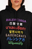 Balenciaga Black/Multicolour Logo Hoodie Size XS