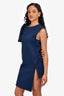 Marni Navy Sleeveless Midi Dress with Neck Tie Size 40