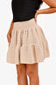 Alaïa Cream Ruffled Mini Skirt Size 40