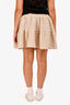 Alaïa Cream Ruffled Mini Skirt Size 40