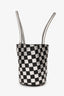 Alexander Wang Black/Silver Checkered Top Handle Bucket Bag