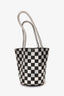 Alexander Wang Black/Silver Checkered Top Handle Bucket Bag