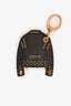 Versace Black/ Gold Studded Leather Jacket Keychain
