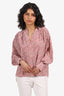 Isabel Marant Pink Silk Floral Print Blouse Size 34