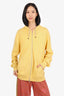 Brunello Cucinelli Yellow Cashmere Zip-up Hoodie Size 54 Mens