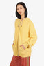 Brunello Cucinelli Yellow Cashmere Zip-up Hoodie Size 54 Mens