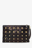 Moschino Brown Metallic Studded Clutch