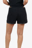 Rag & Bone Black Leather Trimmed Mini Shorts Size 0
