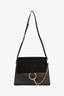 Chloe Black Leather Suede Medium Faye Bag