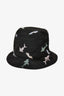 Thom Browne Black Shark Pattern Bucket Hat Size S