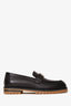 Hermes Black Leather Faubourg Loafers PHW Size 36