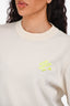Louis Vuitton 2022 Cream Knit Logo Embroidered Short Sleeve Sweater Size XS (As Is)