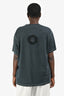 Burberry Dark Blue Cotton Round Logo T-Shirt Size L