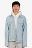 Balenciaga Light Blue Denim Oversized Jacket Size 46 Mens