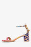 Salvatore Ferragamo Multicoloured Polkadot Cork Sandals Size 7.5