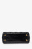 Christian Dior 2017 Black Aged Glazed Calfskin Small Supple Lady Dior