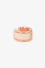 Hermès White Calfskin Rose Gold Plated 'Olympe' Ear Cuff Small Model
