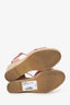 Stuart Weitzman Pink Canvas Espadrille Wedge Sandals Size 6