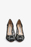 Manolo Blahnik Black Lace Hangisi Heels Size 35.5