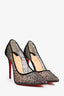Christian Louboutin Suede/Mesh Crystal Heels Size 37
