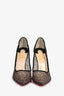 Christian Louboutin Suede/Mesh Crystal Heels Size 37
