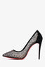 Christian Louboutin Suede/Mesh Crystal Heels Size 37