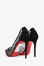Christian Louboutin Suede/Mesh Crystal Heels Size 37