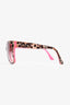 Dolce & Gabbana Brown Leopard Printed/Pink Oversized Sunglasses