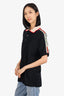 Gucci Black/Cream Web Logo Polo Size L Mens