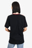 Gucci Black/Cream Web Logo Polo Size L Mens