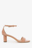 Salvator Ferragamo Nude Patent Leather Strappy Heels Size 7.5
