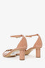 Salvator Ferragamo Nude Patent Leather Strappy Heels Size 7.5