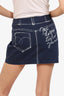 Moschino Navy Graffiti Print Mini Skirt Size 8