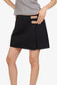 Moschino Black Denim Band-aid Detail Wrap Mini Skirt Size 8