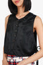 Ann Demeulemeester Black Satin Button Down Vest Size 40