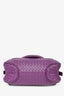 Bottega Veneta Purple Intrecciato Leather Rialto Bag