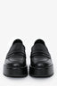 Pre-Loved Chanel™ Black Leather Platform Loafers Size 36.5