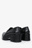 Pre-Loved Chanel™ Black Leather Platform Loafers Size 36.5