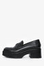 Pre-Loved Chanel™ Black Leather Platform Loafers Size 36.5