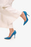 Christian Dior Blue Patent Leather Pumps Size 37.5