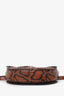 Wandler Brown/Black Croc Embossed Leather Crossbody