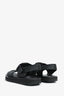 The Row Black Grained Leather Fisherman Sandals Size 37