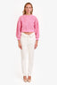 Alexander Wang White Denim 'Unbottoned' Jeans Size 30
